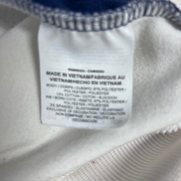 Nike Tech Sweatshirt Women's M White Color Block Crew Neck Long Sleeve Pullover - Picture 8 of 9